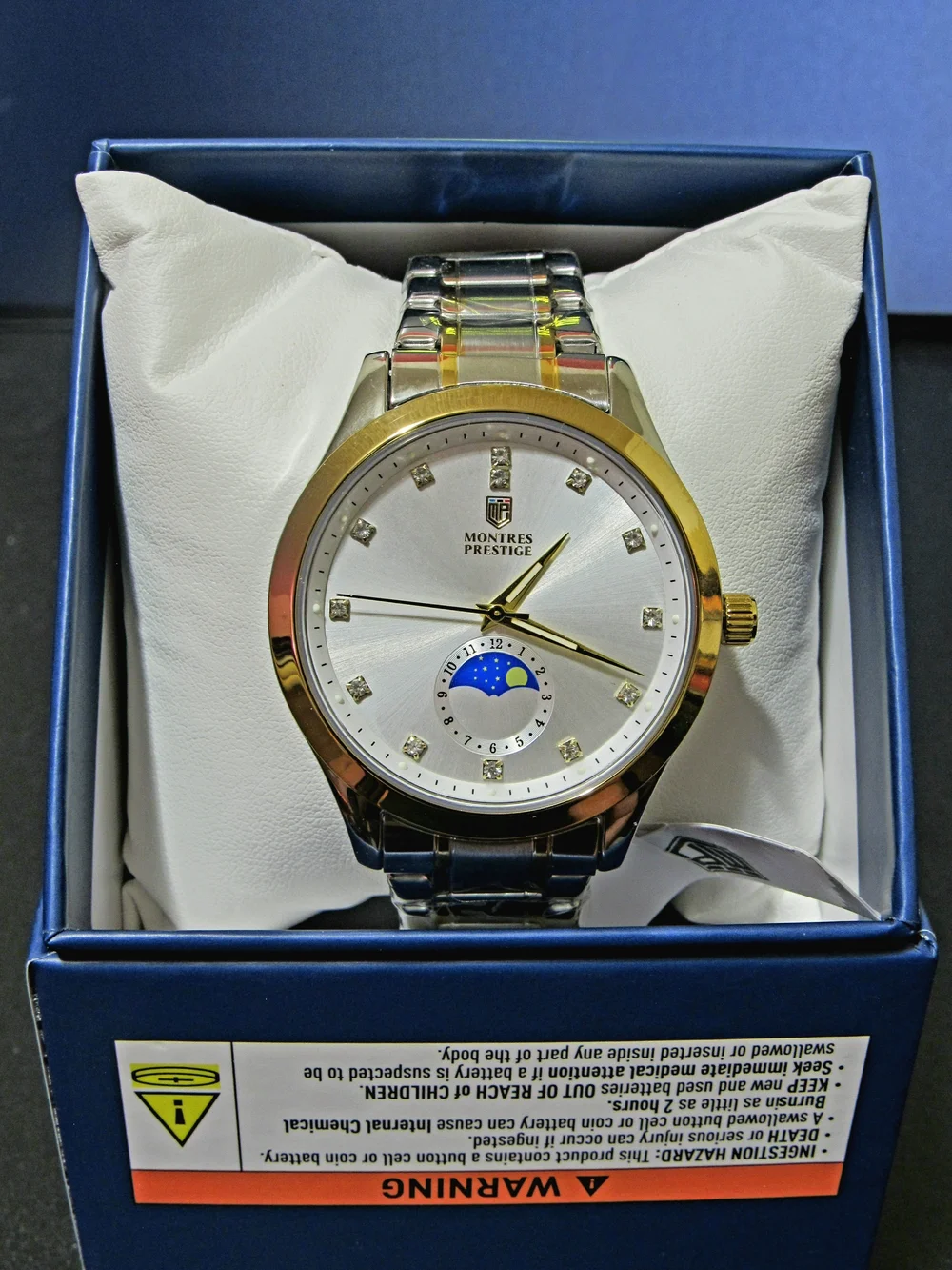Men's Silver and Gold Dress Watch